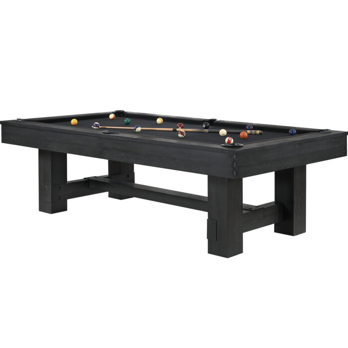 8' reno pool table ink black