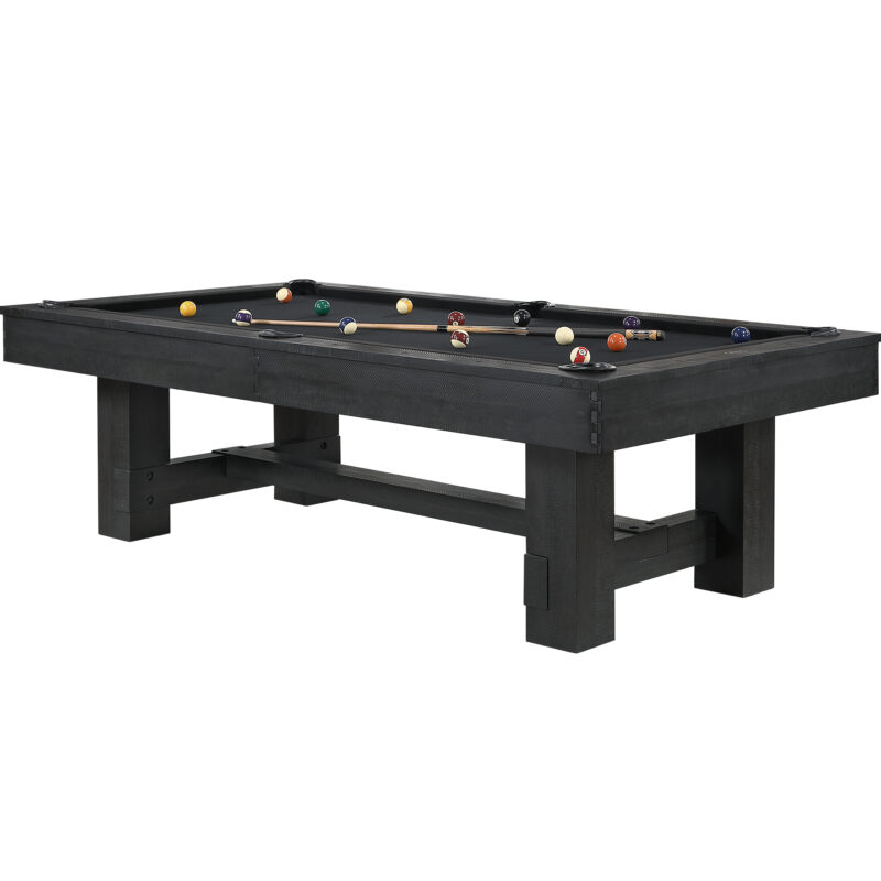 8' reno pool table ink black