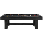 8' reno pool table ink black
