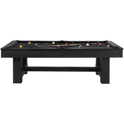 8' reno pool table ink black