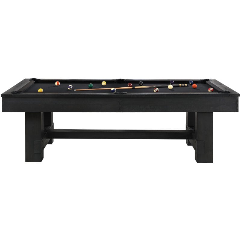 8' reno pool table ink black