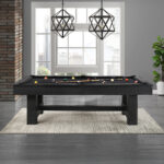 8' reno pool table ink black