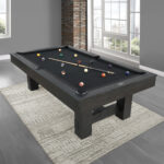 8' reno pool table ink black