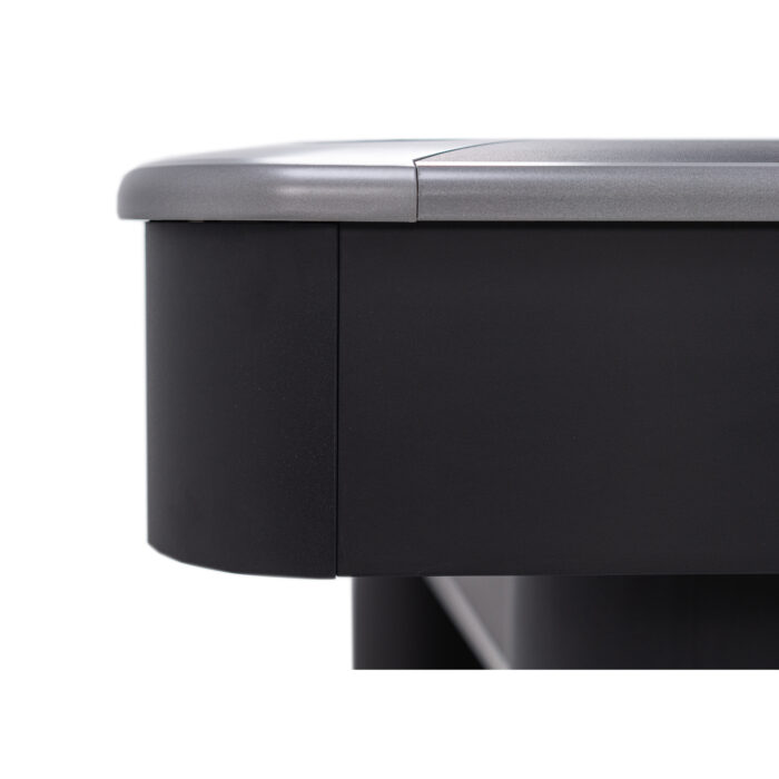 9' iron man pool table black