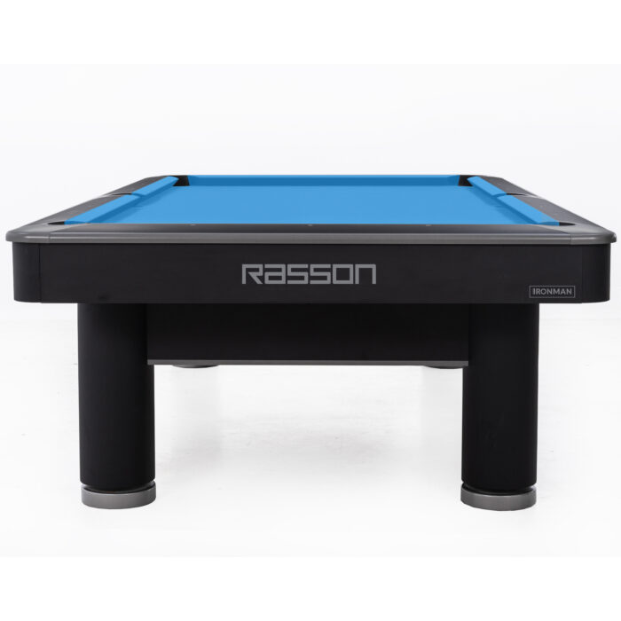 9' iron man pool table black