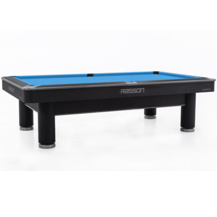 9' iron man pool table black