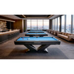 8' victory iii pool table black fluorocarbon