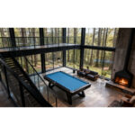 8' wolf pool table black fluorocarbon