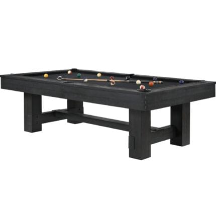 8' reno pool table ink black