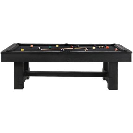 8' reno pool table ink black
