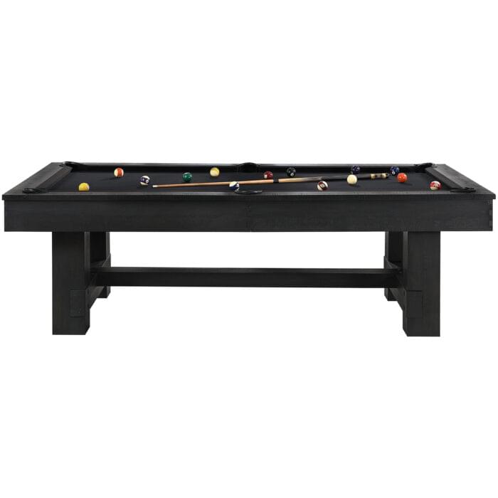 8' reno pool table ink black
