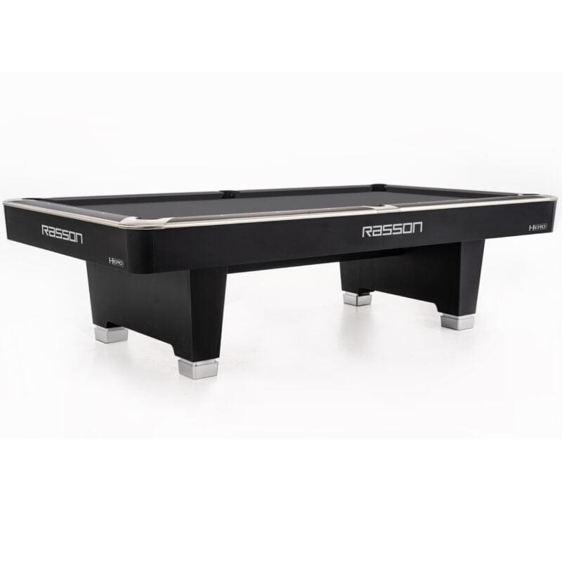 7' hero pool table strong black